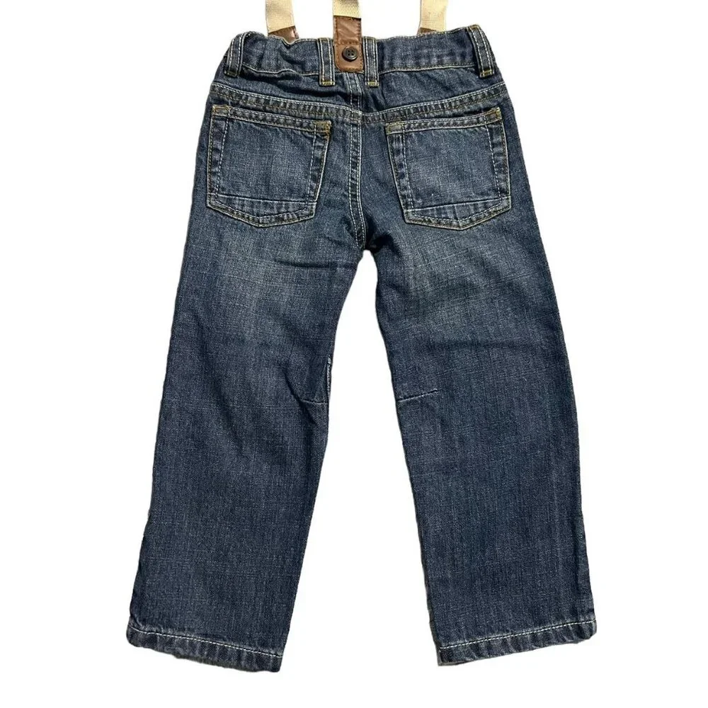 Gymboree 3T Straight Cut Suspender Jeans